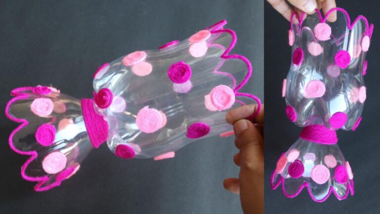 Questo semplice gesto trasforma bottiglie di plastica in vasi fioriti… sorprendente!