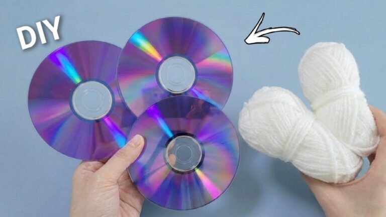 Questo semplice gesto trasforma CD vecchi in cestini da sogno… scopri come!