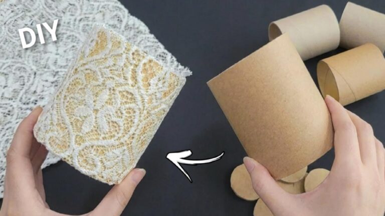 Questo trucco dimenticato trasforma rotoli di cartone in eleganti cestini…