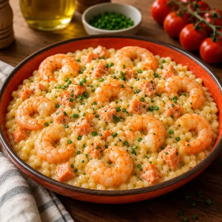 Gocce cremose di gamberi e salmone: il segreto per un primo piatto delizioso