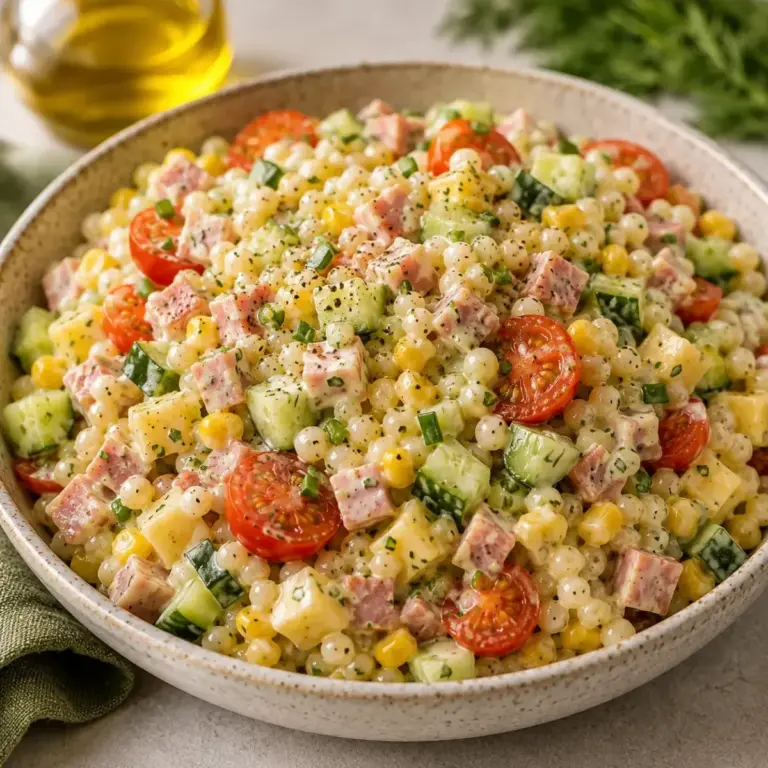 Insalata di Perle con Prosciutto e Formaggio: il segreto per un piatto fresco